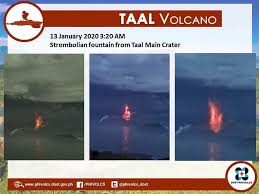 It has produced around 35 recorded eruptions since 3,580 bce. Phivolcs Dost On Twitter Lava Fountain From Taal Volcano Main Crater 3 20am