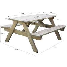 Large Rectangular Outdoor Wooden Picnic Table Rawgarden Wooden Picnic Tables Outdoor Tables And Chairs Picnic Table