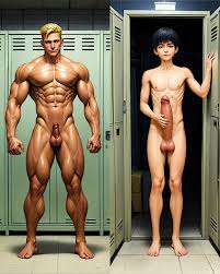 Rule 34 - Ai Generated Bara Cock Comparison Comparing Comparing Penis  Comparing Sizes Comparison Humiliated Humiliation Hyper Hyper Penis  Muscular Nude Male Size Difference Small Dom Big Sub Small Penis Small Penis