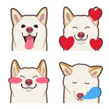Online, the breed grew in popularity thanks to the doge meme, which features a shiba inu dog looking at the camera. Shiba Inu Hund Weiss Emoticons 1 2 Line Emoji Line Store