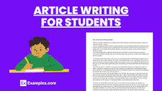 Article Writing for Students - 34+ Examples, Format, How to, PDF, Tips