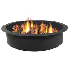 Sunnydaze Decor 39 In Dia X 10 In H Round Steel Wood Burning Fire Pit Ring Liner Nb Fprhd39 The Home Depot Fire Pit Fire Pit Liner Homemade Fire Pit