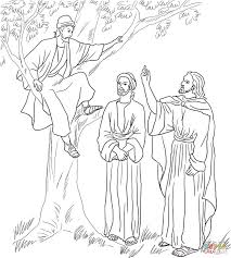 Zacchaeus Jesus Coloring Pages Bible Coloring Pages Bible Coloring