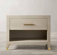 Gorgeous texture for the bedside in a chic modern silhouette. Graydon Shagreen Open Nightstand