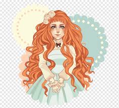 Dompet panjang gambar kartun perempuan lucu dengan resleting holder k. Rambut Panjang Kartun Makhluk Legendaris Bayi Perempuan Makhluk Legendaris Oranye Yang Lain Png Pngwing