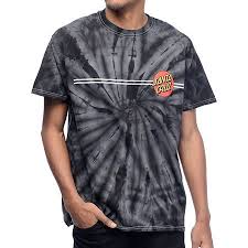 Black And Grey Tie Dye Shirt Santa Cruz Classic Dot Red Tie Dye T Shirt Zumiez Tie Dye T Shirts Shirts Black Tshirt