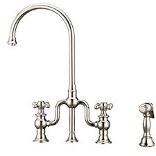 All waterstone bridge kitchen faucets can be matched in finish and style to any of our elegant accessories. Whitehaus Collection Whttscr3 9771 Nt Orb Twisthaus Kitchen Bridge Faucet Large Oil Rubbed Bronze Amazon Com