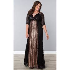 Plus Size Black Rose Gold Scallop Sequin Grand Gatsby Gown 258 Liked On Polyvore Feat Plus Size Prom Dresses Plus Size Dresses Evening Dresses Plus Size