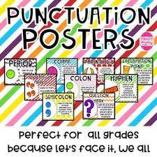 Punctuation Posters These Bright And Colorful Posters Are Perfect For Any Classroom To Teach Or Remind Punctuation Posters This Or That Questions Punctuation