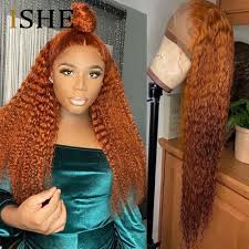 We offer to try sunset hair which is a mixture of red and orange. Ginger Orange Colored Human Hair Wigs Pre Plucked Curly Free T Part Lace Front Wigs For Black Women Natural Remy Glueless 150 Human Hair Lace Wigs Aliexpress