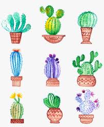 Draw and colour cactus easy and cute 2020. Cactaceae Watercolor Painting Drawing Cute Cactus Plant Drawing Png Image Transparent Png Free Download On Seekpng