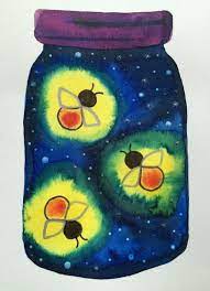 Kathy S Angelnik Designs Art Project Ideas Glow In The Dark Firefly Art Lesson Spring Art Projects Elementary Art Projects Firefly Art