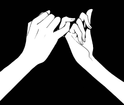 指切りげんまん うそ ついたら 針 千本 飲ます 指切った i promise couple art words pinky swear