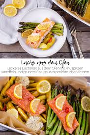 Lachs Mit Kartoffeln Und Spargel Aus Dem Ofen Rezept Schnelles Abendessen Spargel Ofen Und Spargel