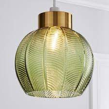 Colleen Green Glass Easy Fit Pendant Blown Glass Pendant Light Art Deco Pendant Light Green Pendant Light