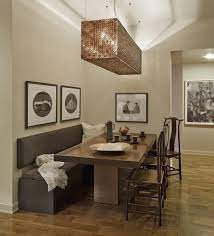 Dining Room With Table And Bench Against Wall Google Search Rustic Dining Room Table Classy Dining Room Dining Table With Bench