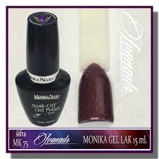 Ne zahteva da se noktiju preseže pre nanošenja. Monika Gel Lak Mk 75 Ivanails Cosmetic Shop