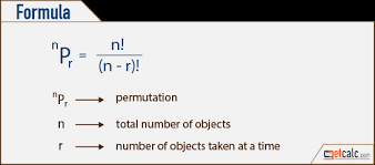 Byju's online permutation and combination calculator tool performs the calculation faster and it displays the possible number of combinations in a fraction of seconds. Permutation Npr Calculator