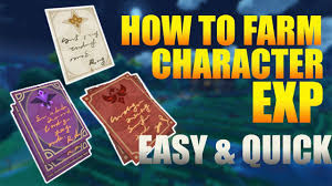 How To Farm Character Exp Genshin Impact Character Exp Farm Genshin Impact Leveling Guide Youtube
