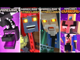 If you're a fan of minecraft, then let's play minecraft dungeons! Evolution Of Final Bosses Endings In Minecraft Games 2009 2020 Litetube