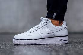 The nike air force 1 becomes the first basketball shoe to bring soft, springy nike air cushioning to the game. Nike S Latest White Air Force 1 Sports A Dash Of Black Nike Air Force Ones Nike Air Force Sneaker Nike Air Force