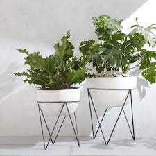 This wrought iron, starburst design is both durable and stylish and is fitting for both indoor and outdoor use. Iris Indoor Outdoor Planter On Stand