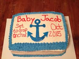 Nautical Baby Shower Sheet Cake Used Airhead Candy For The Anchor Baby Shower Cakes For Boys Baby Shower Sheet Cakes Baby Shower Cakes