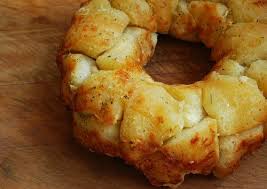 Cooked for about 20 minutes. Garlic Parmesan Pull Apart Bread 1 Can Of Refrigerated Grands Biscuits 1 2 Stick Butter 3 Cloves Garlic Minced 1 2 Cup G Food Recipes Bundt Pan Recipes