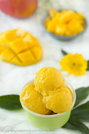 Magic Mango Nice Cream This Easy 3 Ingredient No Churn Vegan Mango Nice Cream Recipe Is A Health Nice Cream Recipe Mango Ice Cream Recipe Sugar Free Desserts