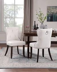 Studded Dining Room Set Solid Wood Tufted Dining Chair Dining Room Set Button Tufted Armless Chair Wingback Dining Chair Dining Chair Upholstery Dining Chairs