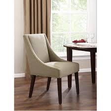 Dorel Home Nail Head Cutback Dining Chair Taupe Espresso Walmart Com Linen Dining Chairs Dining Chairs Dorel Living