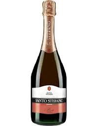 The range and diversity of champagne wines. Shampanskoe Santo Stefano Rozovoe Polusladkoe