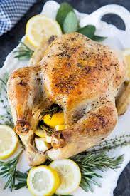 Whole Roasted Chicken With Lemon Garlic Rosemary Simple Healthy Kitchen Recipe Lemon Roasted Chicken Roast Chicken Recipes Roasted Chicken
