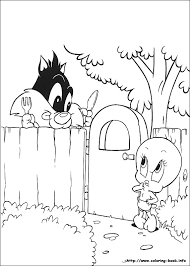 If the 'download' 'print' buttons don't work. Baby Looney Tunes Coloring Picture