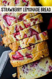 Strawberry Lemonade Quick Bread Recipe Strawberry Bread Recipes Summer Dessert Recipes Strawberry Recipes