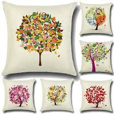 I use basic crochet stitches to make. Tree Kawaill Pattern Print Cushion Cover Decorative For Sofa Seat Soft Throw Pillow Case Cover 45x45cm Home Decor Cushion Cover Aliexpress