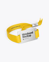Download Wristband Mockup In Apparel Mockups On Yellow Images Object Mockups