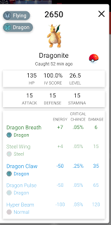 best dragonite iv 100 perfect best attack move set