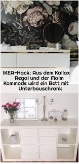 Ikea Hack Aus Dem Kallax Regal Und Der Malm Kommode Wird Ein Bett Mit Unterbauschrank Aus Ikea Dresser Hack Ikea Ha In 2020 Malm Kommode Kallax Regal Kallax