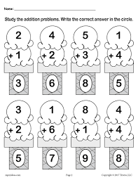 Free Ice Cream Addition Subtraction Math Worksheets Math Worksheets Summer Math Worksheets Kindergarten Addition Worksheets