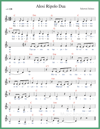 Kumpulan Chord Lagu Chord Alosi Ripolo Dua