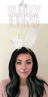 Diy Bunny Ears Halloween Costume Bunny Makeup Diy Bunny Ears Bunny Halloween Costume