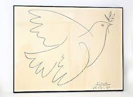 Detailbeschreibung bild friedenstaube (1961), gerahmt. Lithografie Pablo Picasso Friedenstaube Original Aus Den 60 Er Jahren Gerahmt Eur 149 00 Picclick De