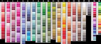This Is All Of The Dmc Threads Color Chart With Codes
