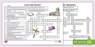 There is an easier, picture crossword option and a more standard type of crossword available. Lent And Easter Crossword Teacher Made