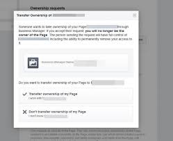 I Cannot Transfer Ownership In Facebook Web Applications Stack Exchange