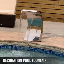 So, if your pool pump is less than 1 hp, this fountain will not work with the pool. Vevor Stainless Steel Pool Fountain Pool Waterfall Fountain 11 8x4 5i Vevor Us
