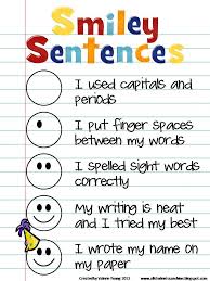 I Made This With My Kids Using Chart Paper And Wrote Examples To The Left Of The Smileys To Illustrate Th Kindergarten Writing Writing Rubric Teaching Writing