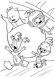 All rights belong to their respective owners. Chicken Little And Friends Run In Panic Coloring Pages Netart