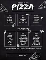 Create Your Own Pizza Flyer Menu Template Postermywall Restaurant Flyer Veggie Cheese Pizza Flyer